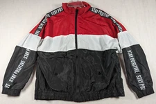 New Look Sport - Retro Style -Windbreaker / Jacket - Black/White/Red - Size 1X