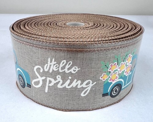 Hello Spring Member's Mark Premium Wired Edge Ribbon 2.5" Wide x 50 Yards - Picture 2 of 4