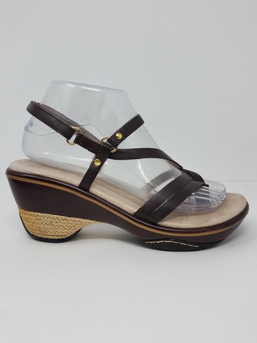Sandali con zeppa sportivi Jambu Espy donna 7 espadrillas in pelle marrone con cinturino - Foto 5 di 8