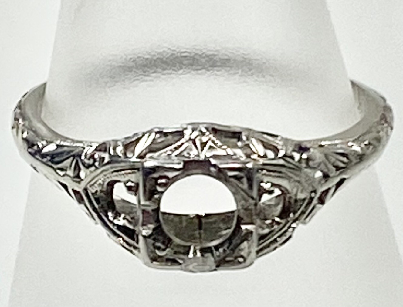 18K TRAUB ORANGE BLOSSOM ENGAGEMENT RING SETTING MOUN… Gem