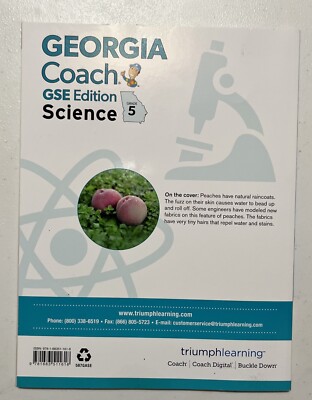 Georgia Coach #587GASE GSE Ed Grade 5 Science Workbook