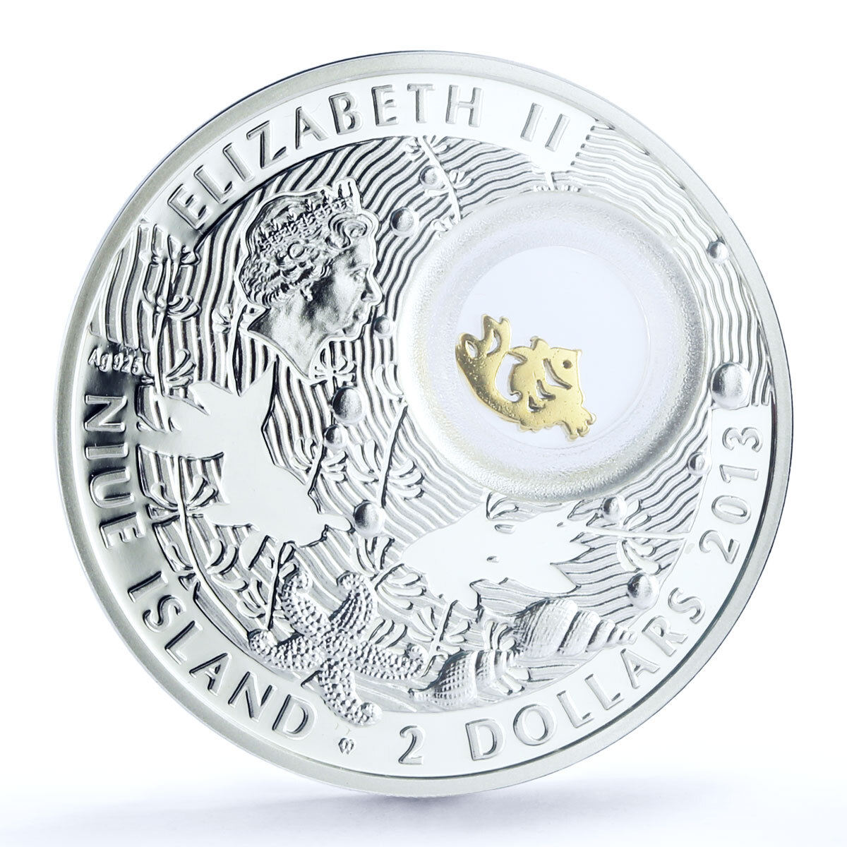 Niue 2 dollars Lucky Symbols Good Luck Koi Carps Fish PR70 PCGS