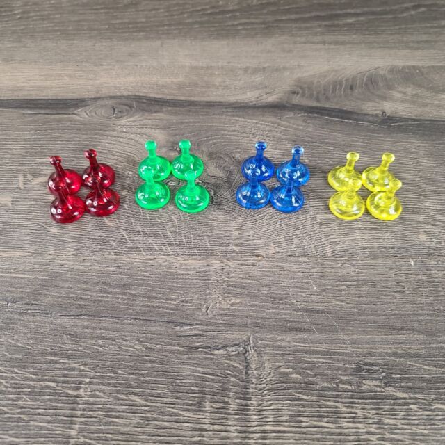 Sorry Game Replacement Tokens Pawns Movers 16 Pieces - Red Green Blue Yellow