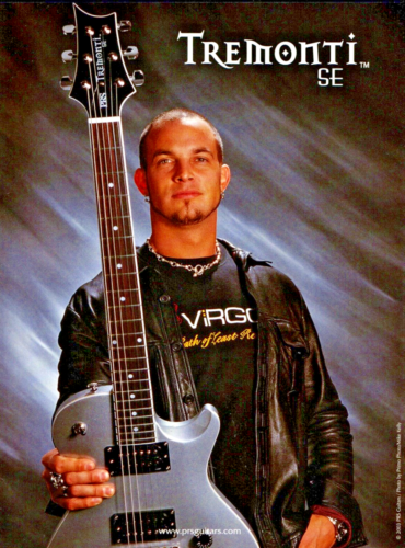 Vtg 00s Mark Tremonti Se Prs Zeitschrift Aufdruck Ad Signatur Gitarre Pinup Page - Picture 1 of 1