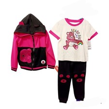 Garanimals x Care Bears 3 Pc Jogger Set-5-Share Bear-Zip Hoodie-Pants-T-Shirt