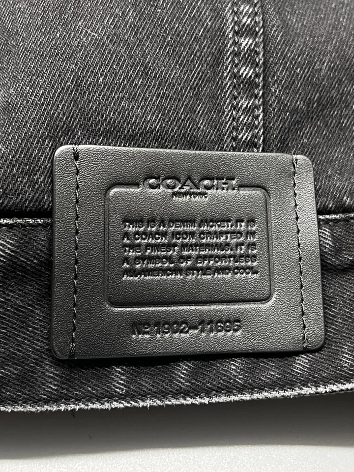 Size XS Men's Coach Denim Jacket With Sherpa - Unisex $700 MSRP - NEW Oversized - Image 3 of 4