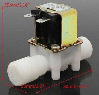 DC 12V Electric Solenoid Valve Magnetic N/C Water Air Inlet Flow Schalter 1/2''