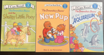 Lot of 3 Berenstain Bears Books Children Kids Picture, Beginning 1 Reading
