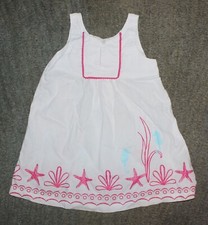 Janie  Jack Girls White Sleeveless Dress - Size 4 - EUC
