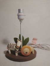 CoCaLo SAFARI ANIMALS ZEBRA LION LAMP w/o SHADE - used