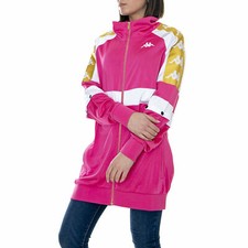 Kappa 222 Banda 10 Banik Pink/white/yellow Zip Up Jacket Lightweight Size L New