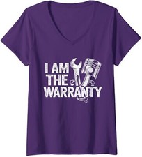 I Am The Warranty Race Car Parts Repair Guy Mechanic Ladies V-neck Tshirt I Am The Warranty Race Car Parts Repair Guy Mechanic Ladies V-neck Tshirt