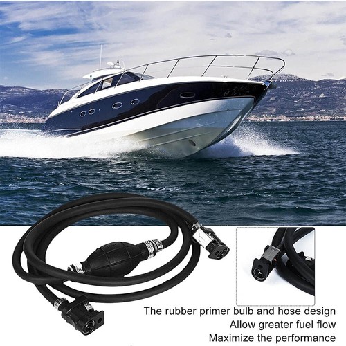 For Yamaha Outboard Engine Fuel Line w/Primer Bulb & Engine Connector 2m/8mm UK - Picture 3 of 12