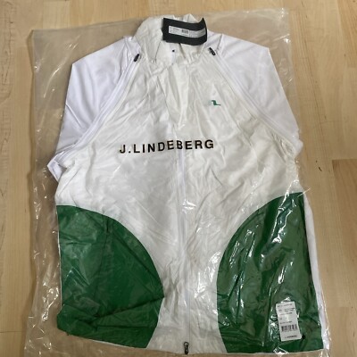 J Lindeberg Men's DOTTED HYBRID WIND Jacket GMOW07622 0000 White