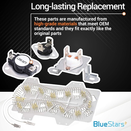 Premium Replacement Kit for Samsung Dryers: Heating Element, Thermostat, & Fuse - Picture 8 of 9