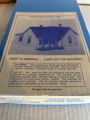BUILDING & STRUCTURE CO. #2025L  Dallas Divide Section House  KIT H.O. 1:87