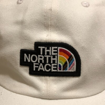 The North Face Hat Strapback Dad Cap Adult White LGBTQIA2S+ Flag