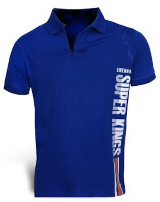 CHENNAI SUPER KINGS Poloshirt, CSK Sidebar IPL offiziell, blau