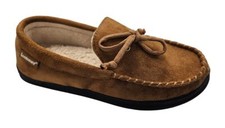 isotoner Men's Microsuede Nigel Moccasin Slippers - 9F386 Cognac, XL , X-Large
