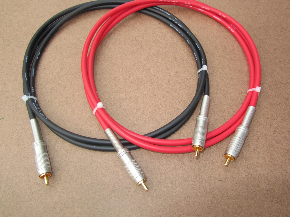 Canare GS6, RCA F-09 Pair Audio Cable 2 Ft, Black/Red. - Image 2 of 2