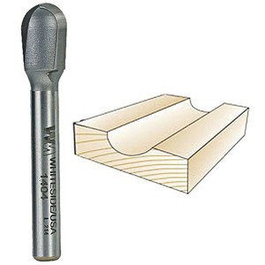 Whiteside Core Box Bit 1/4 in. SH x 1/4 in. R x 1/2 in. CD