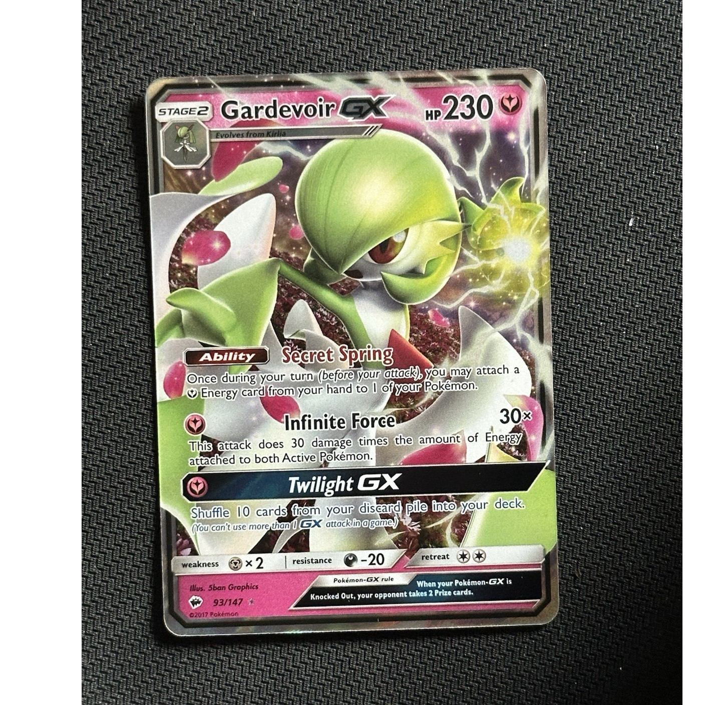 Pokemon Company Gardevoir GX 93/147 SM Burning Shadows Ultra Rare Holo ENG