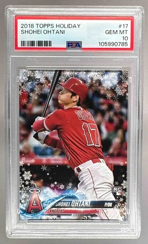 105990785 Shohei Ohtani 2018 Topps Holiday #HMW17 Rookie RC PSA 10