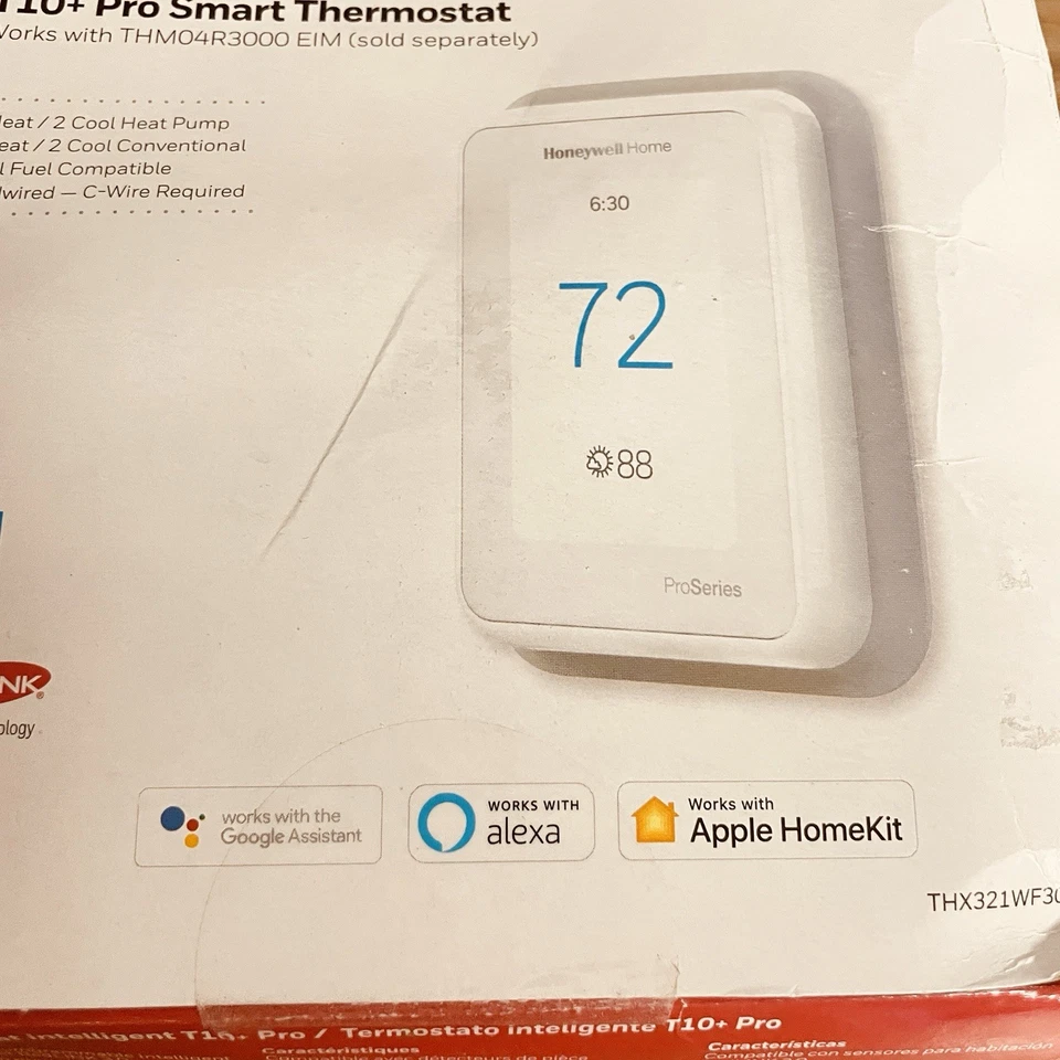 Honeywell Home T10+ pro Smart Thermostat THX321WF3003W RedLINK WiFi (No Sensor) - Image 2 of 4