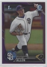 2016 Bowman Chrome Prospects Purple Refractor 193/250 Logan Allen #BCP56 0ko
