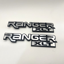 Oem Ford Ranger Xlt Chrome Fender Emblems Left Right Pair 1989-2005 Oem Ford Ranger Xlt Chrome Fender Emblems Left Right Pair 1989-2005