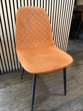 Orange Velvet Dining Chair