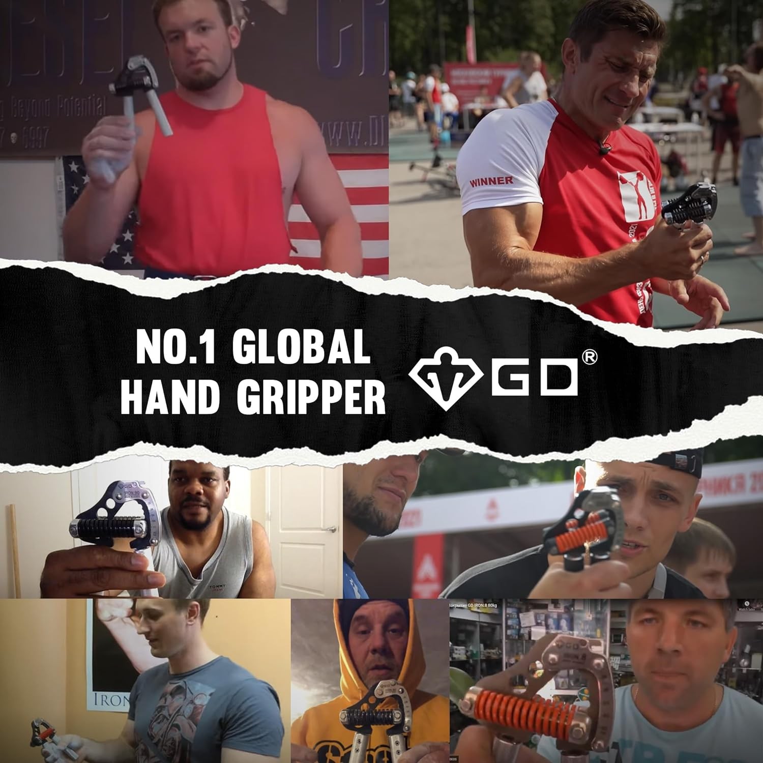 IRON GRIP Grip Strength Trainer Adjustable Hand Gripper Strengthener Hand Grip E