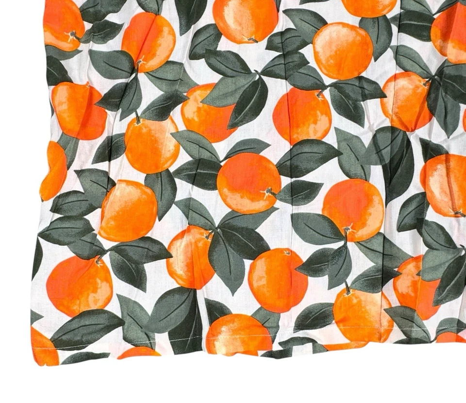 Camisa de campamento antigua azul marino para hombre XXXL estampado de naranjas manga corta hawaiana fruta tropical Foto 4 de 4