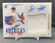 2022 Panini Chronicles America's Pastime Material Signatures Spencer Strider