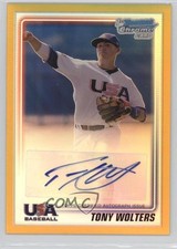 2010 Bowman Chrome USA Stars Gold Refractor 7/50 Tony Wolters #USA-TW Auto 0c6