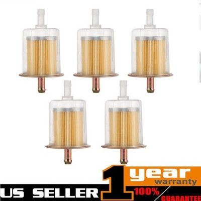 Set of 5 3/8'' Fuel Filters Industrial High Performance Inline Gas Fuel Line Rhks