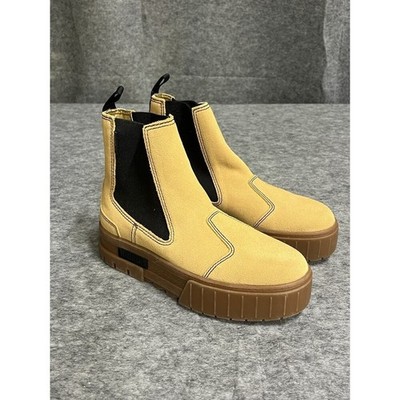 Puma Boots Womens 8.5 Mayze Suede Brown Taffy Tan Platform Shoes C