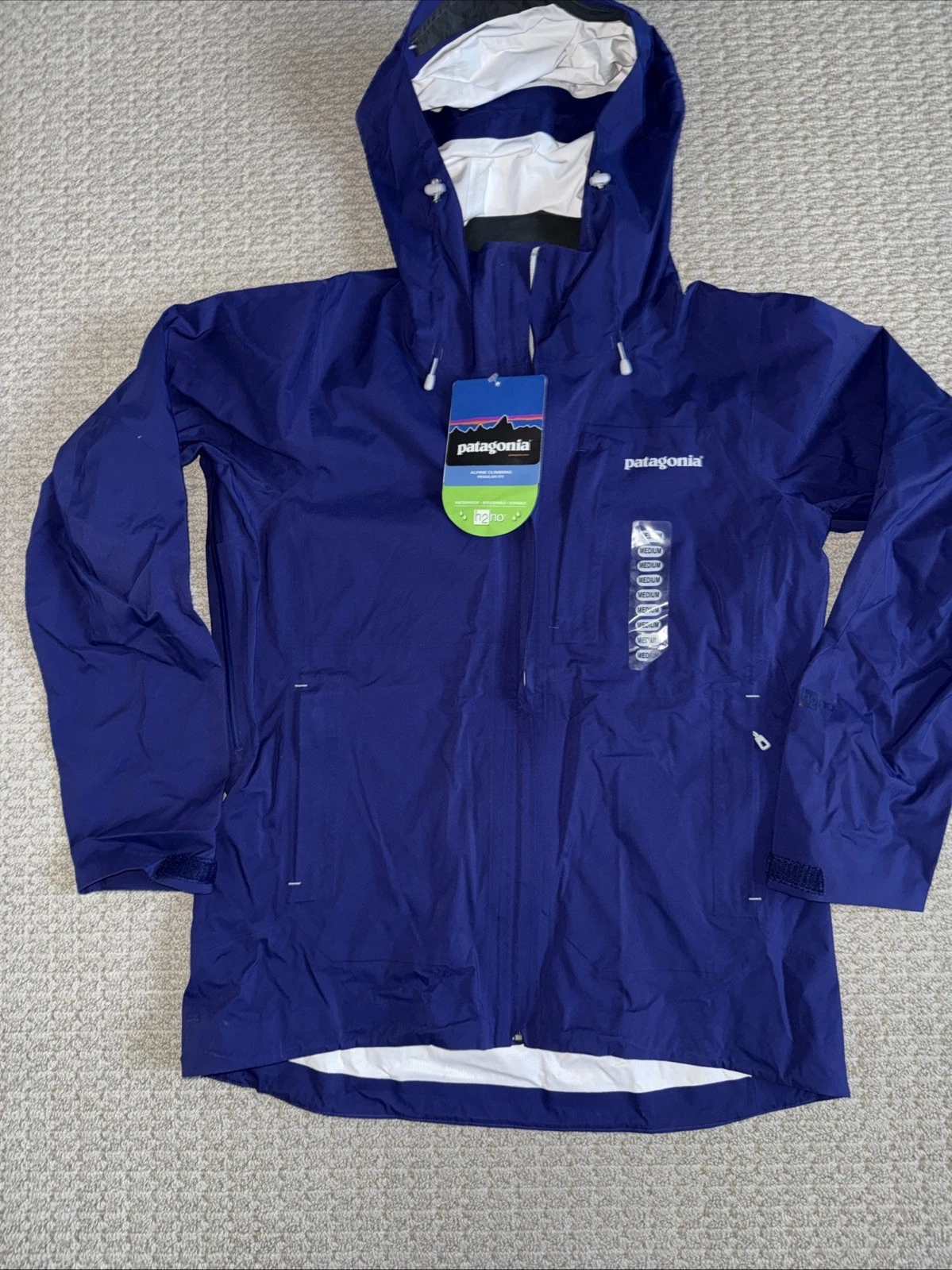 Patagonia H2no Rain Troposphere zip jacket Womens Royal Blue Medium New
Opens in a new window or tab