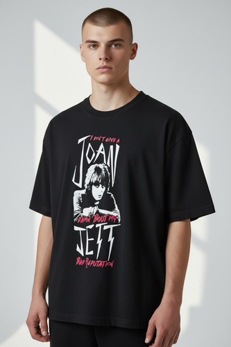 The Thread Shop Men's Black Joan Jett Bad Reputation Graphic Tee 2XL