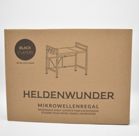Heldenwunder Mikrowellenregal 2-Stufig Schwarz KüChenregal Neu/Ovp