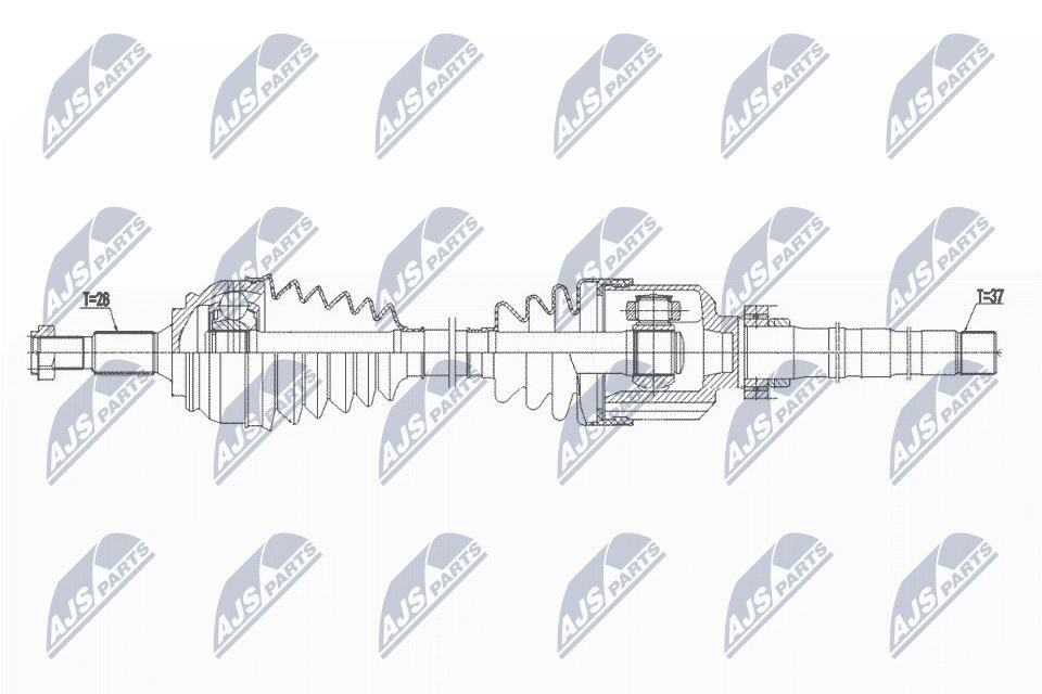 Nty Driveshaft For Peugeot 308 Ii 2.0Hdi 150Km 13- /Right,Mtm - Image 3