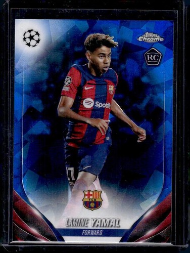 2023-24 Topps Chrome Sapphire Edition UEFA Club Competitions #64 Lamine Yamal