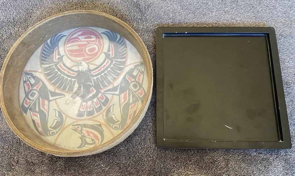 克拉伦斯 A 2 件套 Mills Haida 西北海岸土著设计艺术 — 第 2/4 张图片