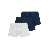 Name IT Jungen Nkmtights 3P Noos Unterhose Grau/Dunkelblau 116