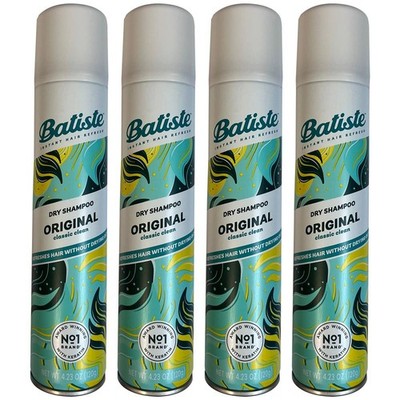 Pack of (4) New Batiste Dry Shampoo, Original Clean & Classic Original - 4.23 oz