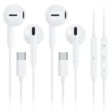 Type C Wired Earphones For Apple iPhone 15 16 Pro Max In-Ear With Mic