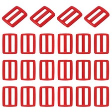 22 Pcs Tri-Glide Slider, 1/2 Inch Triglides Slider Buckle for Backpack, Red