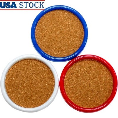Absorbent Cork Coasters Set of 4 Scratch Resistant Summer Drink Protectors New