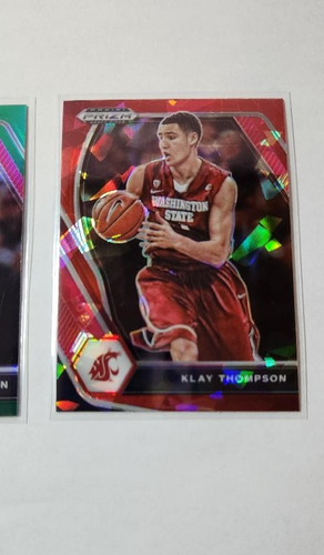 2021 Panini Prizm Draft Picks Klay Thompson No. 82 Silver, Green & Red Prizm Lot - Picture 5 of 6