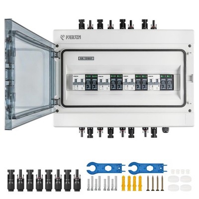 4 String PV Combiner Box 1000V DC 40A SPD Solar Power